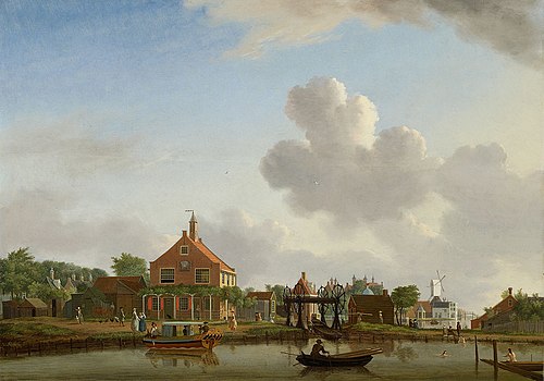 Het Polderhuis aan de Boerenwetering, 1735, Jan ten Compe