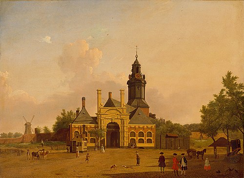 View of the Haarlemmerpoort in Amsterdam, 1754, Jan ten Compe
