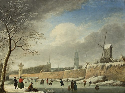 De Catharijnesingel met de stadswal en de Smeetoren te Utrecht, 1740, Jan ten Compe