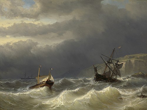 Storm in the Strait of Dover, 1850, Louis Meyer