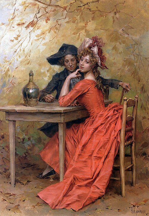 Lady in Red, 1870, Frederik Hendrik Kaemmerer