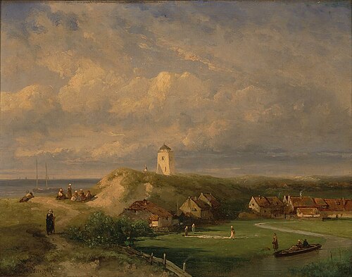 View of Zoutelande, 1850, Salomon Leonardus Verveer
