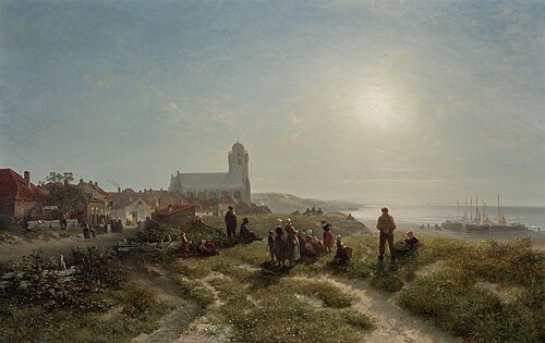 Afternoon in Katwijk aan Zee, 1863, Salomon Leonardus Verveer