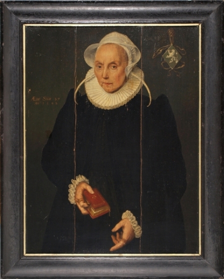 Portret van een dame (uit het geslacht Schonenburg?), 1592, Adriaen van Cronenburg