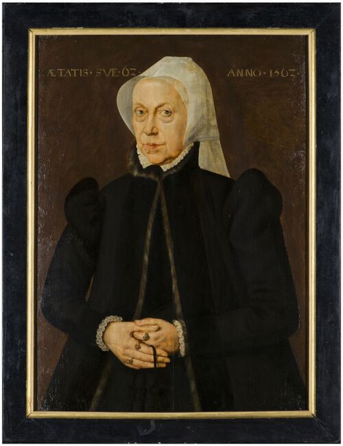 Portret van een onbekende dame, 1563, Adriaen van Cronenburg