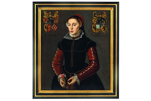 Portret van Franscke Fransesd. van Minnema, 1555, Adriaen van Cronenburg