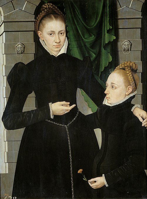 Dame et fille, 1567, Adriaen van Cronenburg
