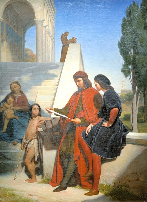 Le Pérugin et Raphaël à Pérouse, 1842, Édouard Cibot