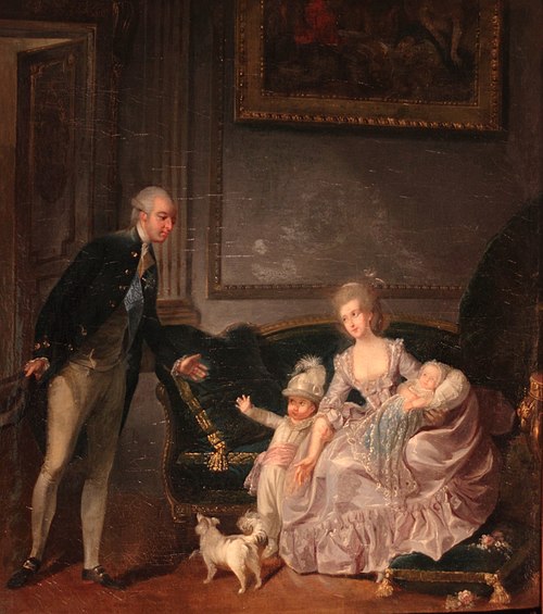 La famille du duc d'Orléans au Palais-Royal, 1776, 1837, Édouard Cibot