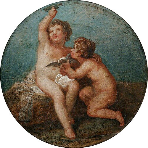 Two Putti, , Giovanni Battista Cipriani