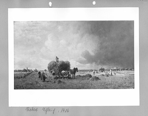 Hay - harvest, 1916, Robert Schleich