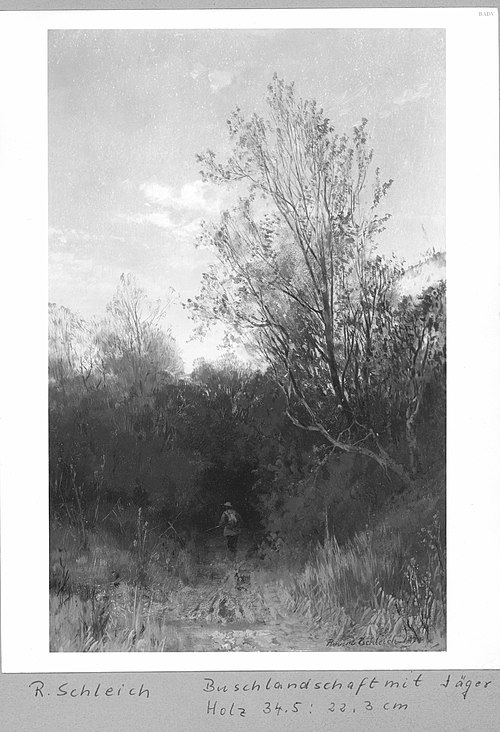 Path with humter, 1874, Robert Schleich