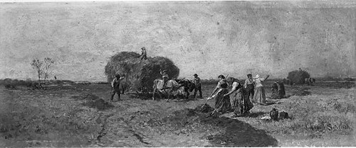 Heuernte in Oberbayern, 1893, Robert Schleich