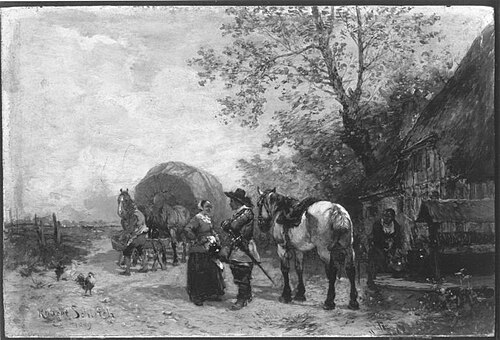 Auf der Landstraße, 1889, Robert Schleich