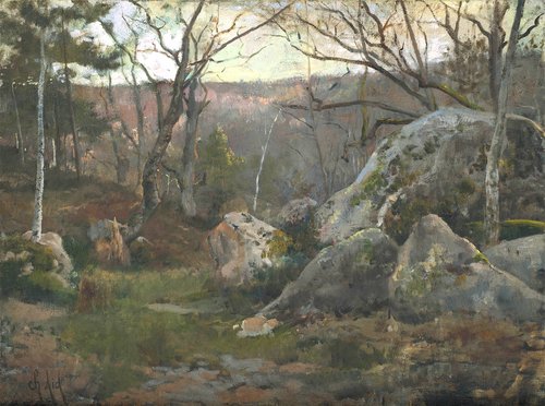 Winter in Fontainebleau Forest, 1914, George Charles Aid