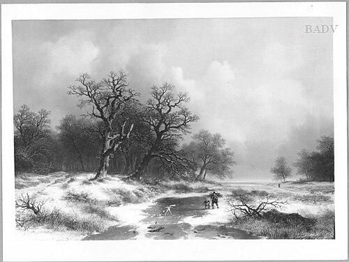 Wood Gatherers in a  Winter Landscape, 1860, Remigius Adrianus Haanen