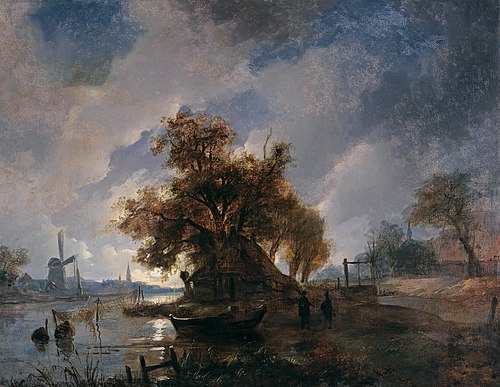 Dutch River Landscape in the Moonlight, 1894, Remigius Adrianus Haanen