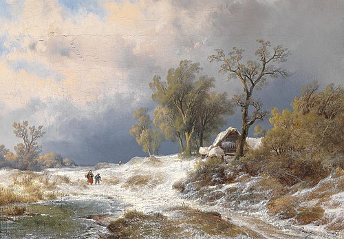 Winter landscape (1869), 1869, Remigius Adrianus Haanen