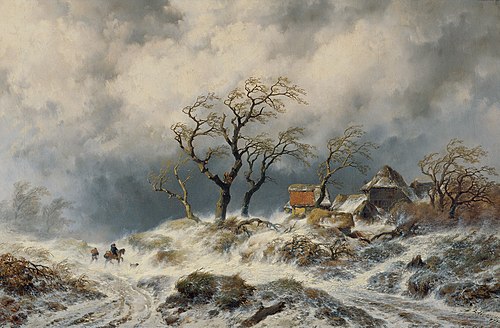Holländische Winterlandschaft (Schneewehen), 1870, Remigius Adrianus Haanen