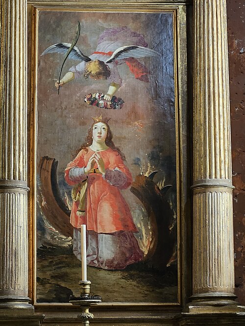 Martírio de Santa Catarina e a quebra da roda da tortura, 1661, Josefa de Óbidos