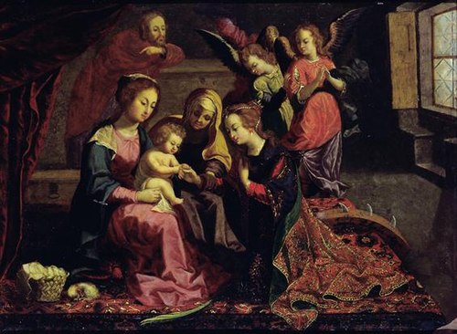 Mystical marriage of Santa Catarina, 1640, Josefa de Óbidos