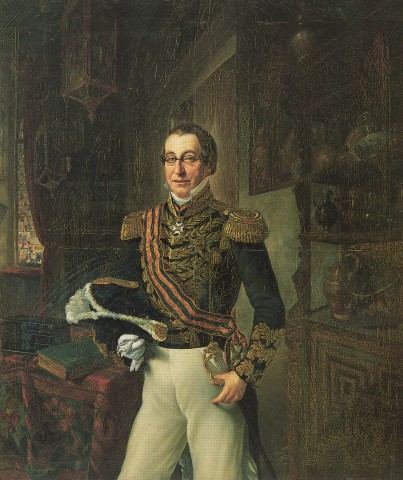 Portrait of A.J.L. baron van den Bogaerde van Terbrugge (1787-1855), 1853, Emmanuel Adrianus Henricus van der Ven