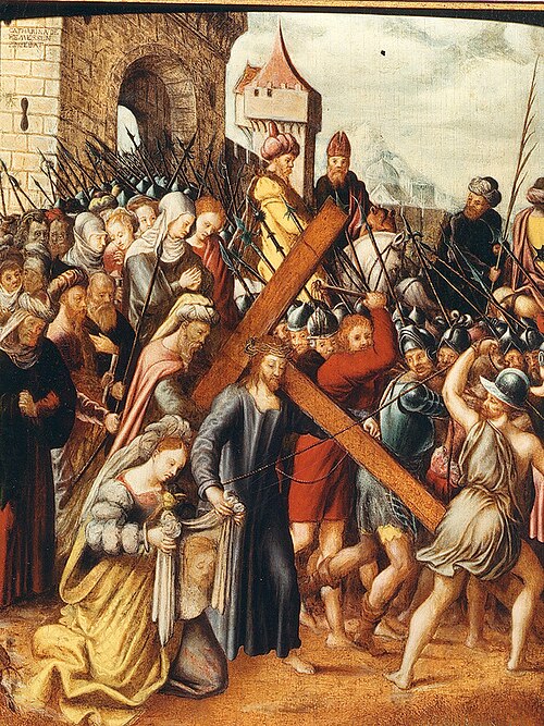 Christ Carrying the Cross, with the Meeting with Saint Veronica, 1551, Catharina van Hemessen