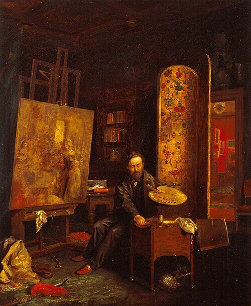 Alfred Elmore in His Studio, 1859, William Maw Egley