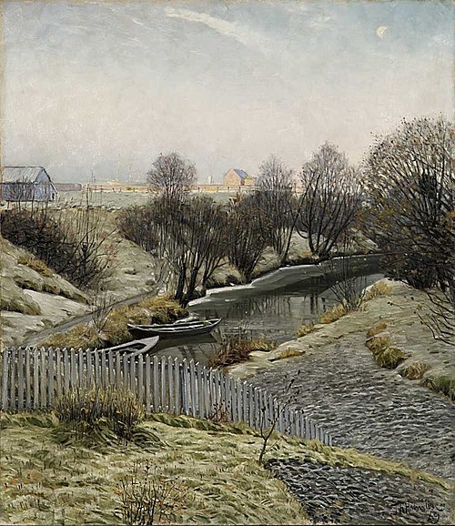 Loelvens nedre løp, 1889, Thorolf Holmboe
