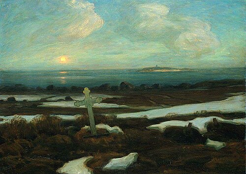 Graveyard in Lofoten, 1900, Thorolf Holmboe