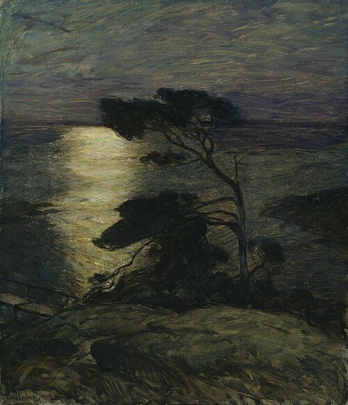 Pine Tree on the Coast in Moonlight, 1902, Thorolf Holmboe