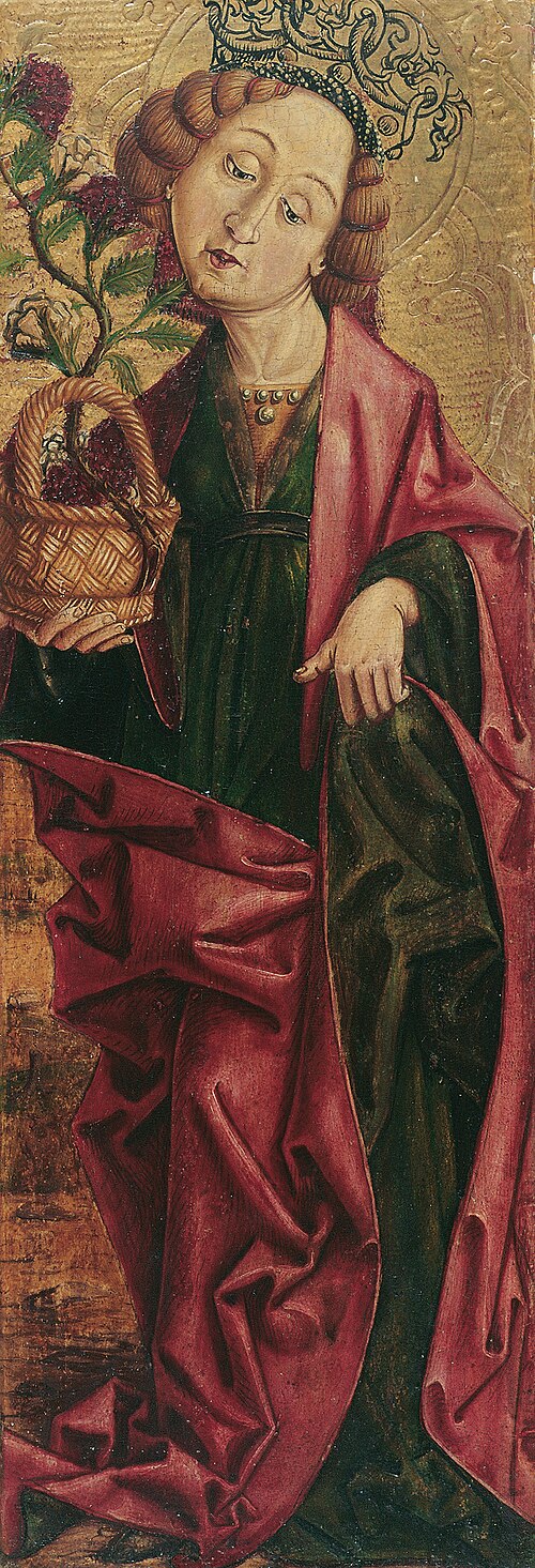 Hl. Dorothea (Innenseite) und Hl. Alexius (Außenseite), 1490, Friedrich Pacher