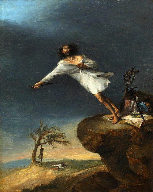 Satire du suicide romantique, 1850, Leonardo Alenza