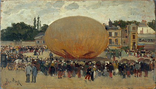 Enlèvement d'un ballon, 1880, Raoul Arus