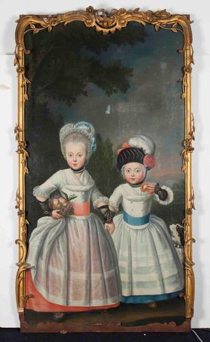 Double portrait of Isabella van Scheltinga and sister Jetske van Scheltinga, 1779, Friedrich Ludwig Hauck