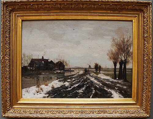 Polderlandschaft bei Tauwetter, 1888, Eduard van der Meer