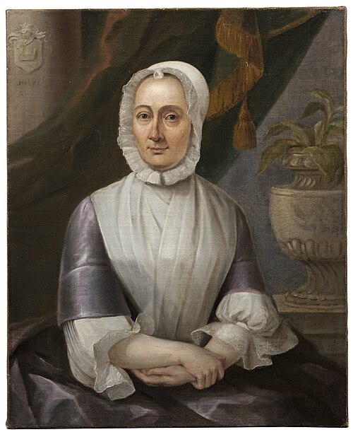Portrait of Sybilla Volkera Sadelijn (1699-1781), 1755, C.L. Haverkamp