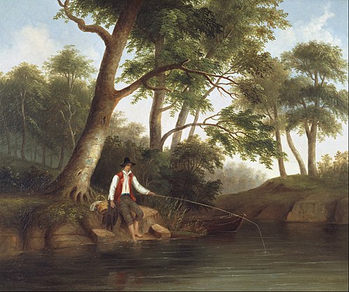 Man Fishing, 1848, Robert Scott Duncanson