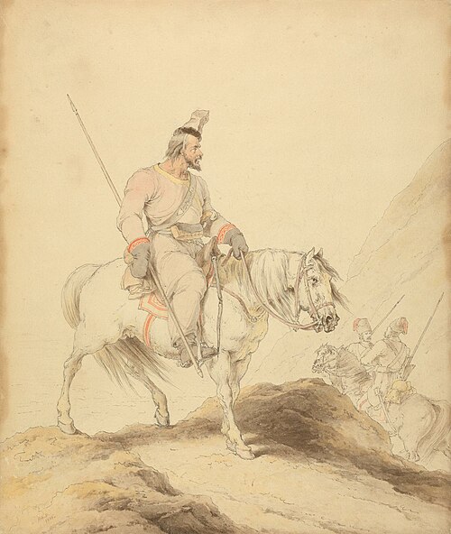 An Uralsky Cossack, 1810, Robert Ker Porter