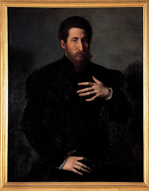 Portrait of a virile man, 1545, Girolamo da Carpi