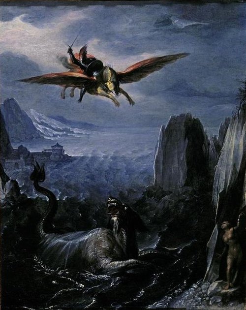 Ruggiero Saving Angelica, 1600, Girolamo da Carpi