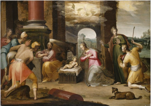 The Adoration of the Shepherds, , Girolamo da Carpi