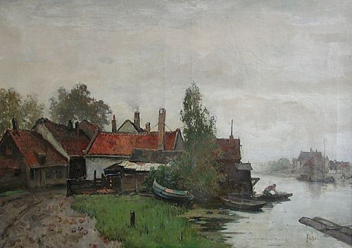 Oude Zwaanshals aan de Rotte, 1886, Willem Adrianus Fabri
