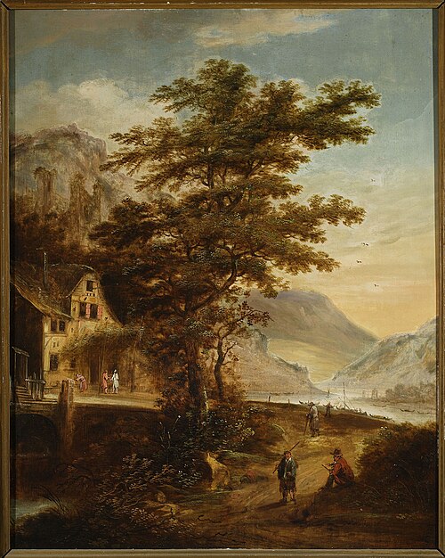 Mountain landscape from the Rheinland, 1676, Claes Jansz. van der Willigen
