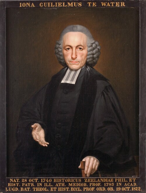 Portret van Jona Willem te Water, hoogleraar Godgeleerdheid te Leiden, 1796, Nicolas Joseph Delin