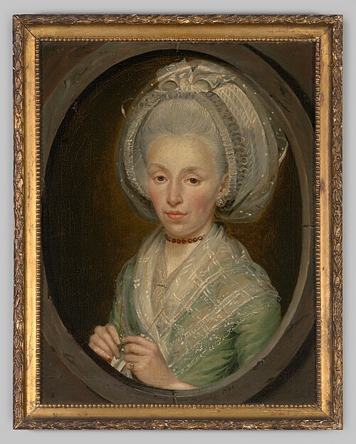 Portret van Johanna Geertruijd Cortenbach, 1785, Nicolas Joseph Delin