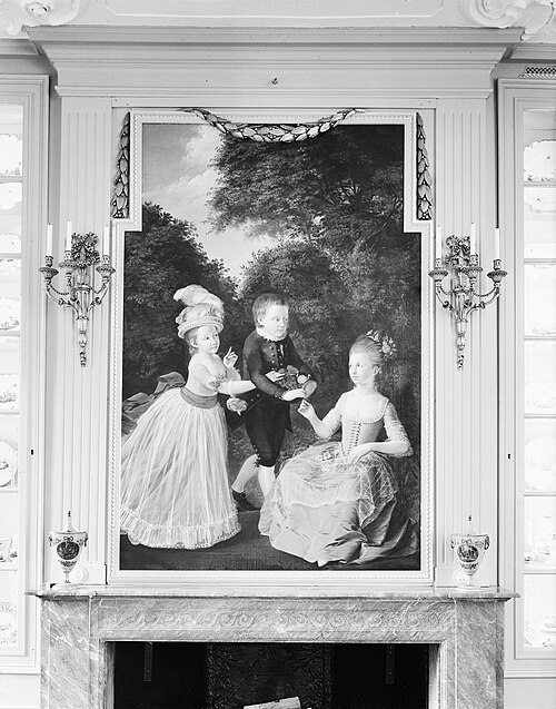 Portrait of three children of Cornelis Groeninx van Zoelen (1740-1791), 1779, Nicolas Joseph Delin