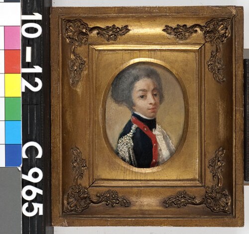 Portrait of a young officer, possibly from the Van Baerle family, 1790, Nicolas Joseph Delin