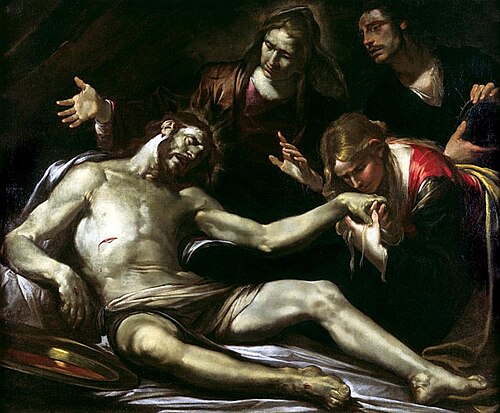 La lamentation sur le corps du Christ mort, 1640, Gioacchino Assereto
