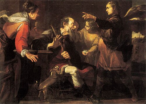 Tobias Healing the Blindness of His Father, , Gioacchino Assereto